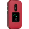 Telemóvel básico Doro Leva E30 telemóvel de concha, 2,8 polegadas (7,11 cm) 320x240, Single-SIM, câmara 0,3 MP, 1150 mAh, IP55, vermelho/branco