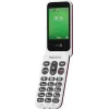 Telemóvel básico Doro Leva E30 telemóvel de concha, 2,8 polegadas (7,11 cm) 320x240, Single-SIM, câmara 0,3 MP, 1150 mAh, IP55, vermelho/branco