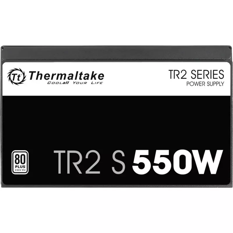 Fonte de alimentação THERMALTAKE TR2 S 550W, ATX, 20+4 pinos, 80 PLUS, ventoinha de 120 mm, preto