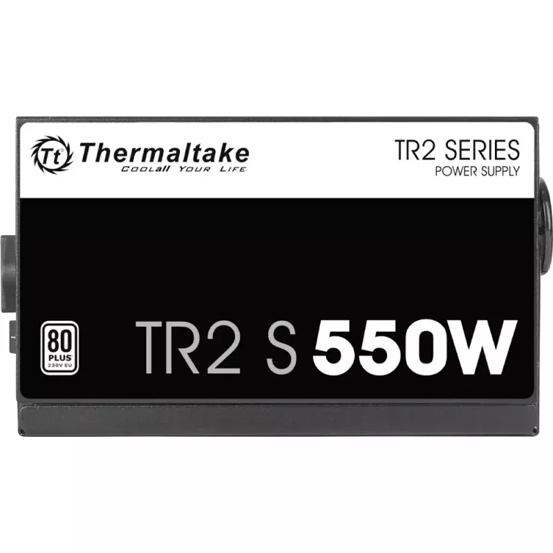 Fonte de alimentação THERMALTAKE TR2 S 550W, ATX, 20+4 pinos, 80 PLUS, ventoinha de 120 mm, preto