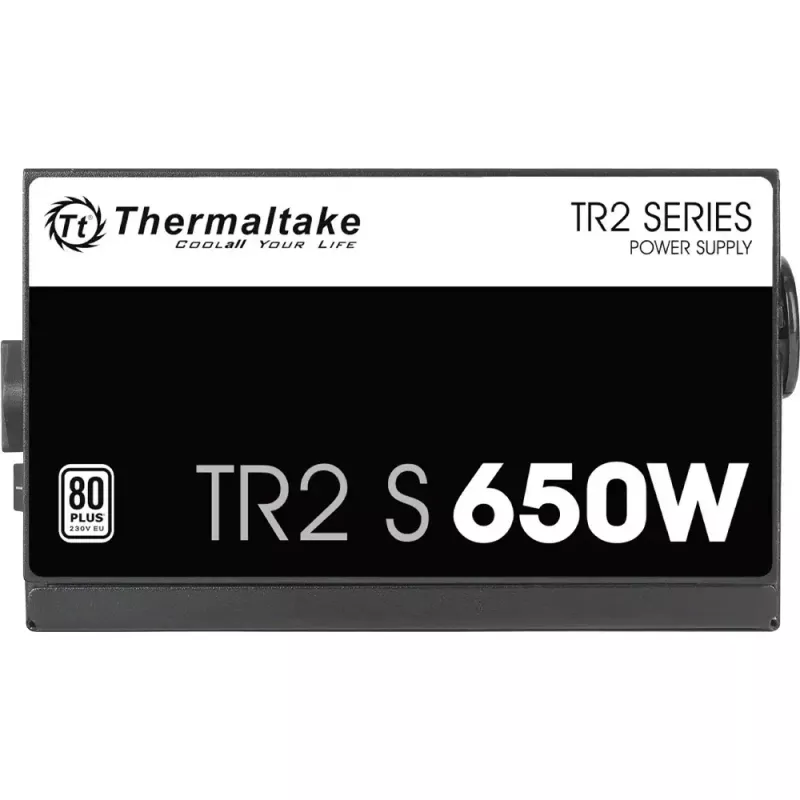 Fonte de alimentação Thermaltake TR2 S 650W – ATX, 20+4 pinos, 80 PLUS, ventoinha de 120 mm, preto