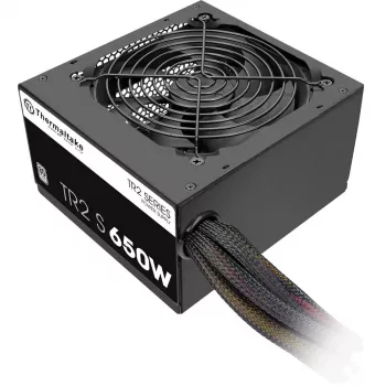 Fonte de alimentação Thermaltake TR2 S 650W – ATX, 20+4 pinos, 80 PLUS, ventoinha de 120 mm, preto