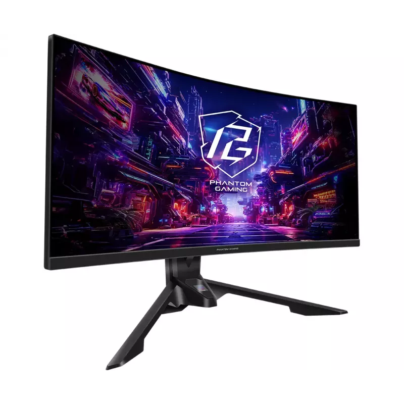 Monitor ASROCK PG34QRT3A 34 polegadas (86,4 cm) WQHD 3440×1440 OLED Curved VA 21:9 500 cd/m² 4000:1 USB 3.2 Gen1 altifalantes VESA altura ajustável