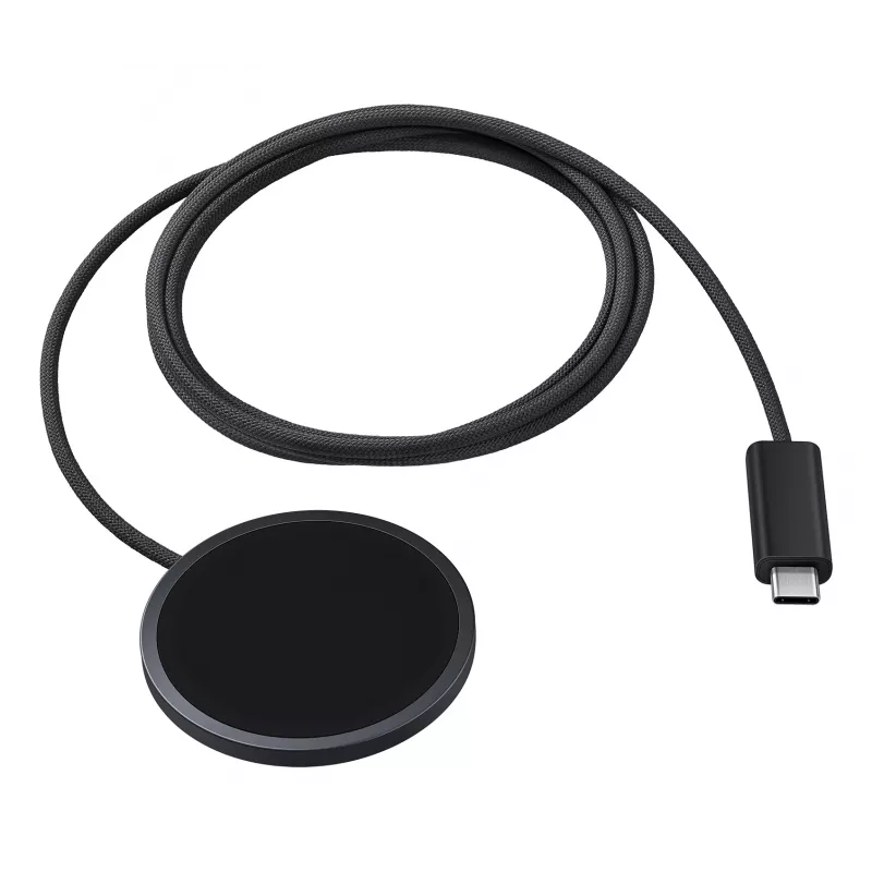 Carregador sem fios com íman Samsung 25W preto smartphone preto USB carregamento sem fios carregamento rápido interior