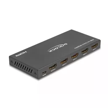 Comutador HDMI DeLOCK 4 x entrada HDMI para 1 x saída HDMI 8K 60 Hz preto