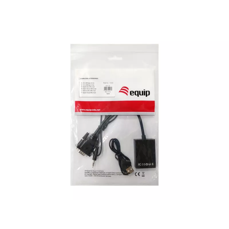 Adaptador VGA para HDMI com áudio Equip 119038