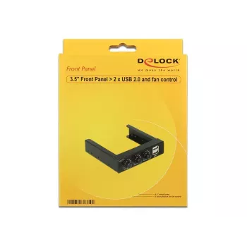 Controlador de ventoinhas DeLOCK 62714 3 canais preto