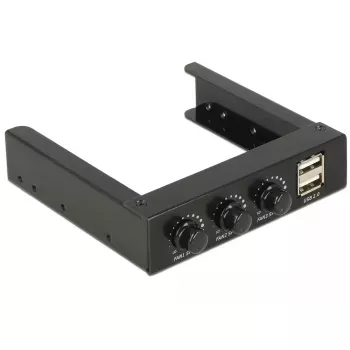 Controlador de ventoinhas DeLOCK 62714 3 canais preto