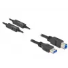 Cabo USB DeLOCK 85380 USB 3.2 Gen 1 10 m USB A USB B preto