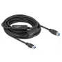 Cabo USB DeLOCK 85380 USB 3.2 Gen 1 10 m USB A USB B preto