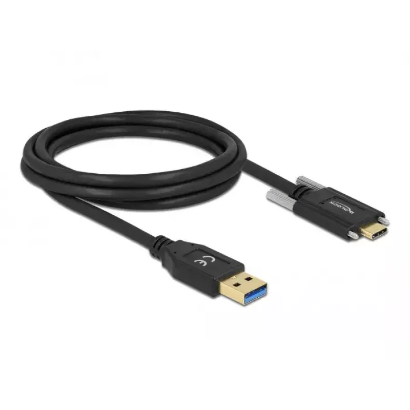 Cabo USB DeLOCK 84019 2 m USB 3.2 Gen 1 USB A USB C preto