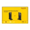 Docking station USB DeLOCK Dual DisplayPort 4K USB 3.2 LAN áudio