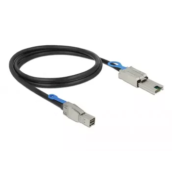 Cabo de rede DeLOCK 83734 Mini SAS HD SFF-8644 para Mini SAS SFF-8088 1 m preto
