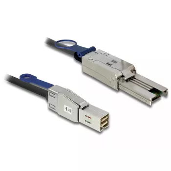 Cabo de rede DeLOCK 83734 Mini SAS HD SFF-8644 para Mini SAS SFF-8088 1 m preto