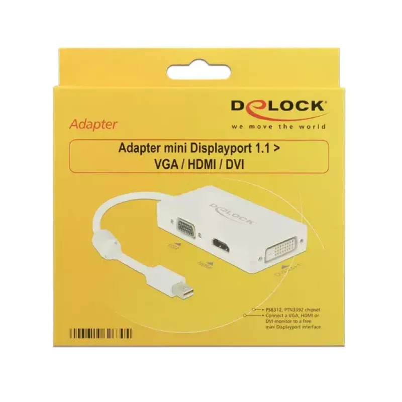 Cabo DeLOCK 0,16 m DisplayPort VGA HDMI DVI