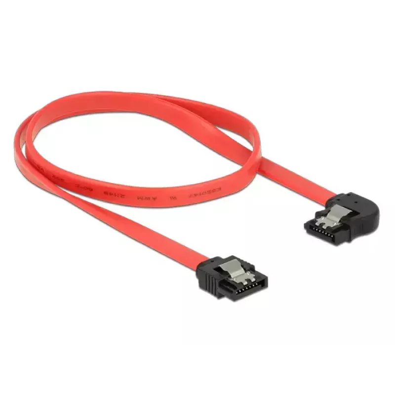 Cabo SATA DeLOCK 83964 0,5 m preto vermelho