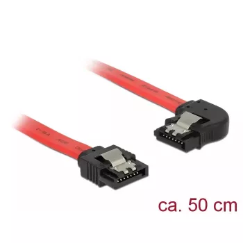 Cabo SATA DeLOCK 83964 0,5 m preto vermelho