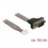 Cabo série DeLOCK 89632 preto cinzento vermelho 0,3 m DB-9