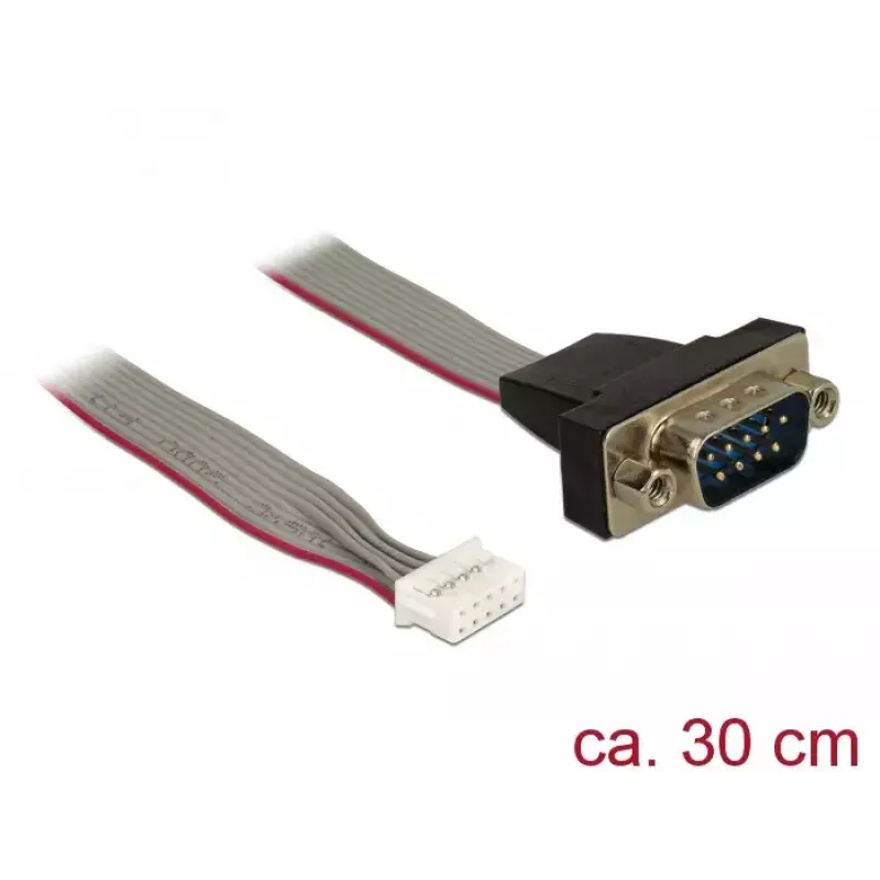 Cabo série DeLOCK 89632 preto cinzento vermelho 0,3 m DB-9
