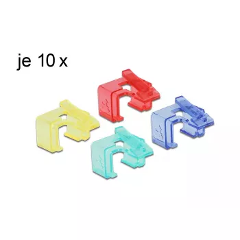 Clipe para cabos DeLOCK 86421 RJ45 multicolor 40 unid.