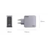Carregador Ugreen Nexode Pro 160W GaN com cabo USB-C universal preto, cinzento AC carregamento rápido interior