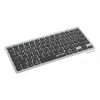 Teclado sem fios Manhattan Ultra fino de modo duplo, layout QWERTZ alemão, Bluetooth (v3.0) e wireless (2,4 GHz), 78 teclas planas tipo tesoura, gestão automática de energia, alcance 10 m, micro recetor USB-A, pilha AAA (incluída), Windows e Mac, três anos de garantia
