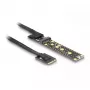 Placa riser DeLOCK NVMe M.2 Key A+E macho para Key M slot cabo de 20 cm