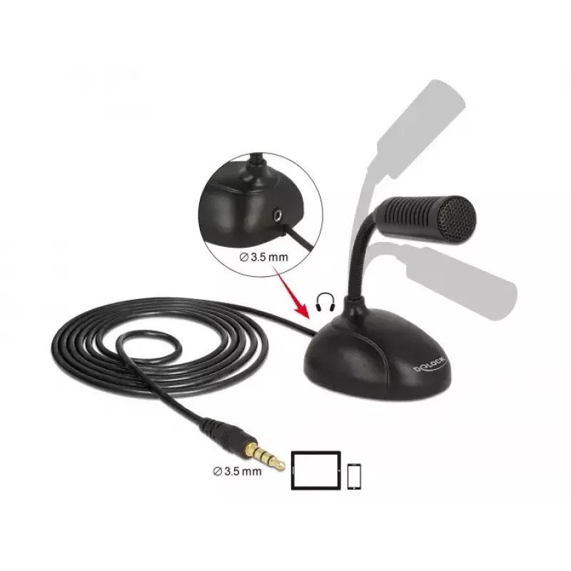 Microfone para telemóvel DeLOCK 65872
