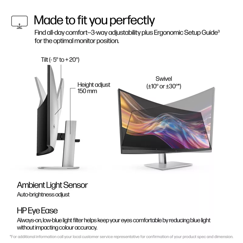 Monitor HP Series 7 Pro 37,5 polegadas WQHD+ Thunderbolt 4 - 738pu