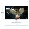 Monitor de computador BenQ EW270Q 27 polegadas (68,6 cm) 2560 x 1440 2K Ultra HD LCD branco com altifalantes integrados