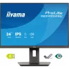 Monitor IIYAMA ProLite XB2495WSU-B1 61,2 cm (24,1 polegadas) 1920×1200 IPS Full HD, 4 ms, hub USB 3.2, altura ajustável, altifalantes