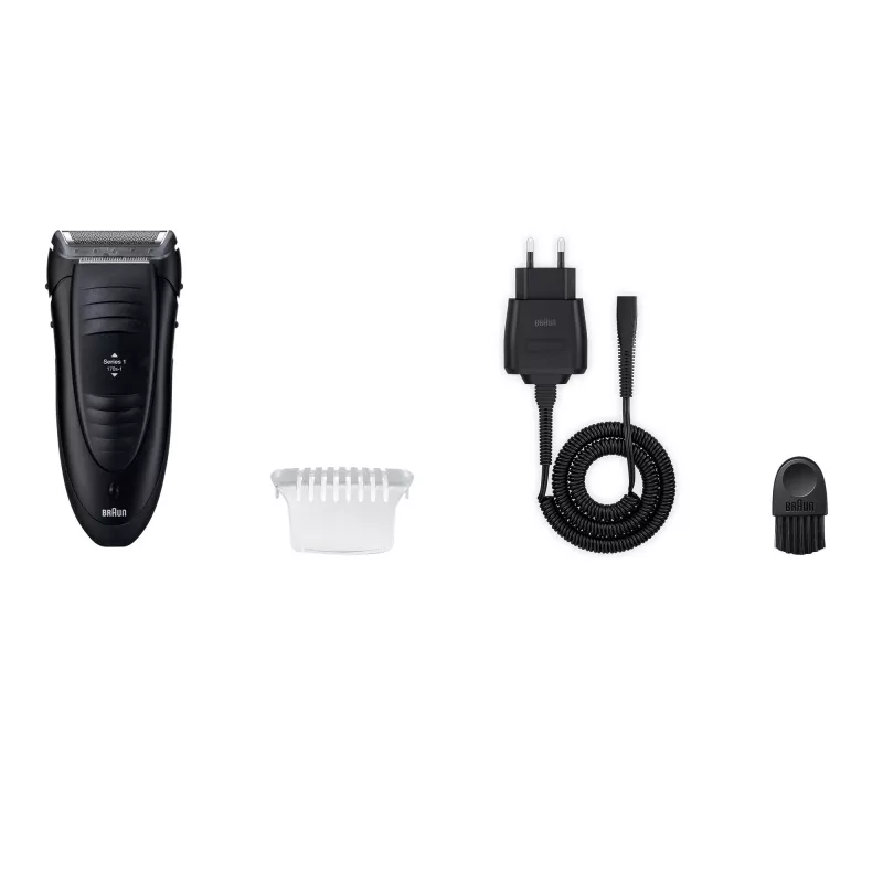 Braun Series 1 -170 Máquina de barbear de lâmina Trimmer Preto