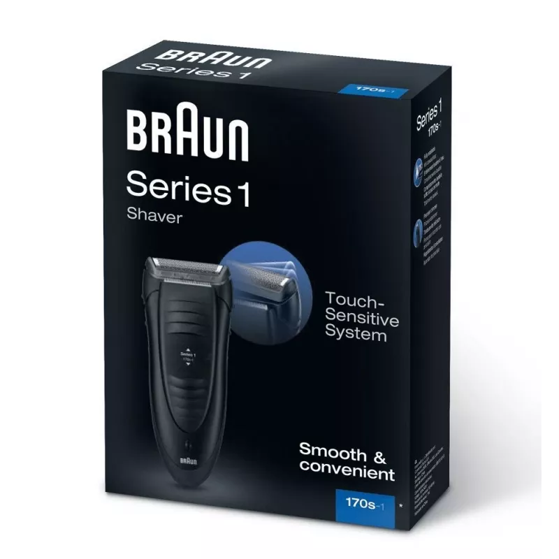 Braun Series 1 -170 Máquina de barbear de lâmina Trimmer Preto