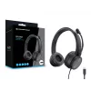 Headset CONCEPTRONIC POLONA05BC — Estéreo USB-C, Microfone com cancelamento de ruído, Supra-aural, Cabo de 2 m, 20–22000 Hz, Preto