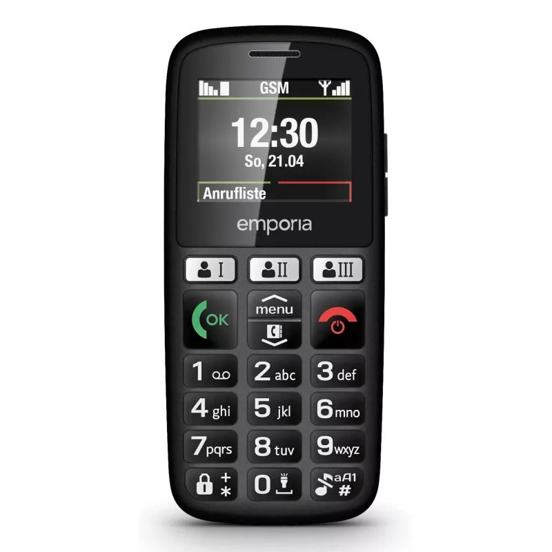 Emporia emporiaHAPPY 4,6 cm (1,81 polegadas) 70 g preto telemóvel de iniciação