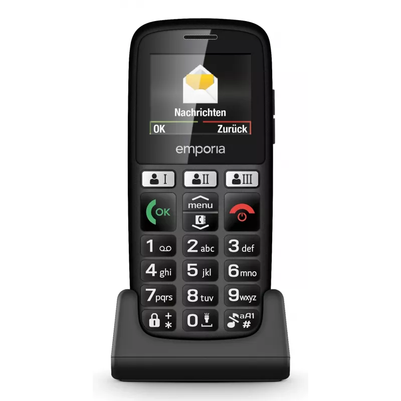 Emporia emporiaHAPPY 4,6 cm (1,81 polegadas) 70 g preto telemóvel de iniciação