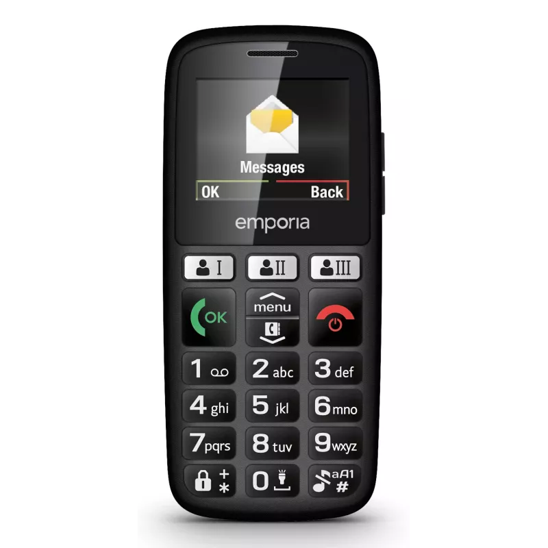 Emporia emporiaHAPPY 4,6 cm (1,81 polegadas) 70 g preto telemóvel de iniciação