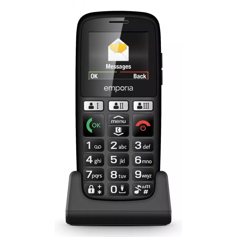 Emporia emporiaHAPPY 4,6 cm (1,81 polegadas) 70 g preto telemóvel de iniciação