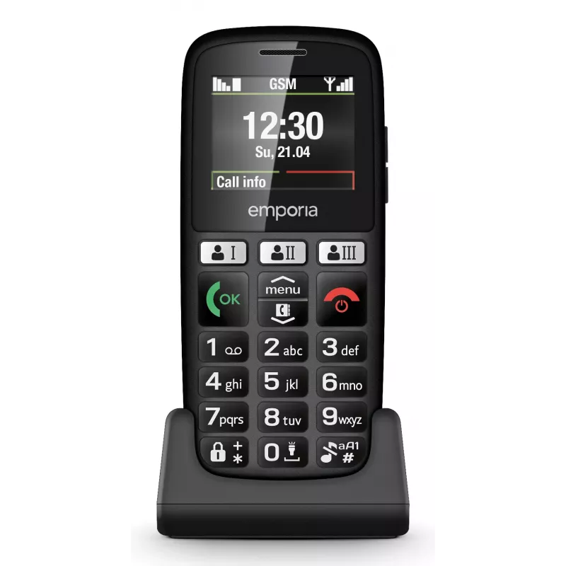 Emporia emporiaHAPPY 4,6 cm (1,81 polegadas) 70 g preto telemóvel de iniciação