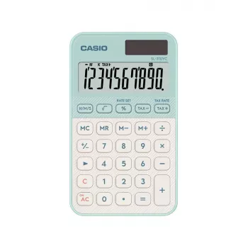 Calculadora de bolso CASIO SL-310YC Basic 10 dígitos pilha/solar verde-claro
