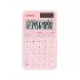 Calculadora básica de bolso CASIO SL-310YC — 10 dígitos, pilha/solar, funções de imposto e margem, rosa-claro