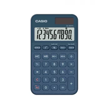 Calculadora de bolso Casio SL-310YC formato de bolso básica 10 dígitos pilha/solar azul-marinho