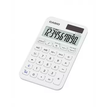 Calculadora de bolso CASIO SL-310YC Pocket Basic, 10 dígitos, pilha/solar, branca