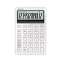 Calculadora de secretária básica CASIO MS-200DQ 12 dígitos, pilha/solar, funções de imposto e margem, branca