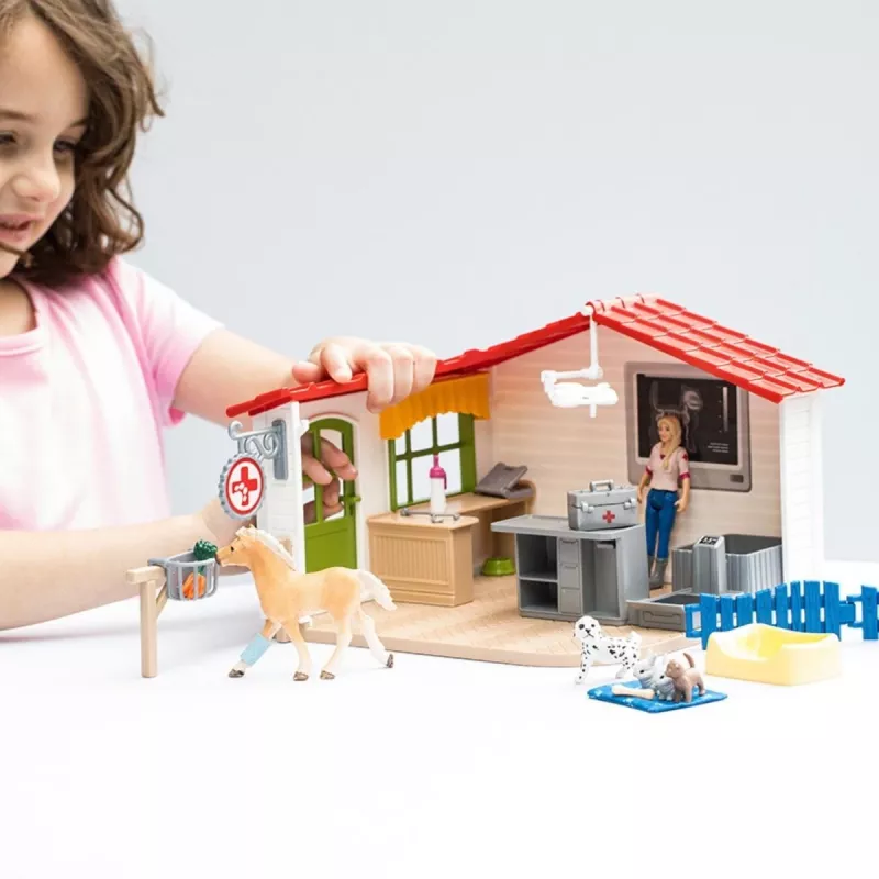 Clínica veterinária com animais Schleich 42502