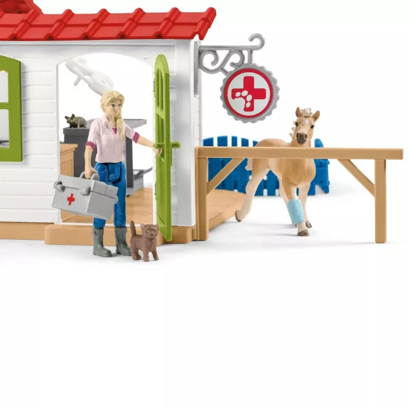 Clínica veterinária com animais Schleich 42502