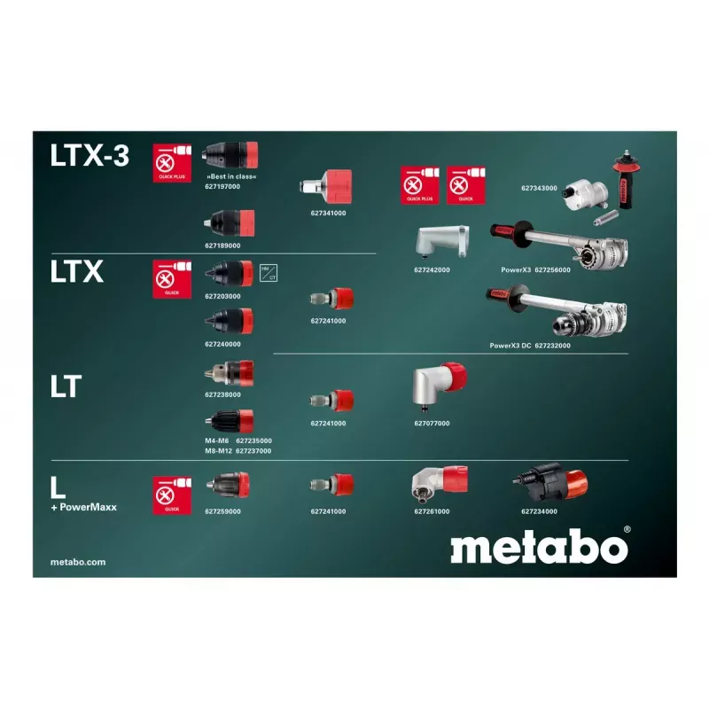 Berbequim de punho de pistola Metabo BS 18 LTX-3 BL Q I Metal 4000 rpm 3 kg