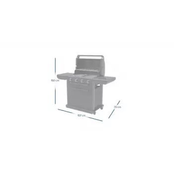 Grelhador Campingaz 4 Series Classic 4 Series Onyx S 37386 gás preto 15,9 W