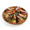 Travessa de servir Zassenhaus prato de aperitivos madeira redondo 30 cm