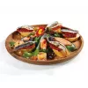 Travessa de servir Zassenhaus prato de aperitivos madeira redondo 30 cm